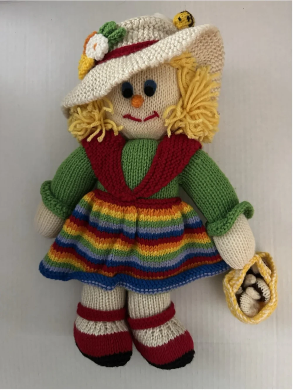 Hand Made Knitted and Crochet Boy and Girl Scare Crows Dolls Harvest Time